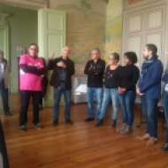Chaleureux​ accueil par​​ ​ les élus, les bénévoles du SPF, à la Mairie de Pauillac
